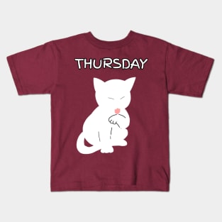 THURSDAY VIBES (WHITE) Kids T-Shirt